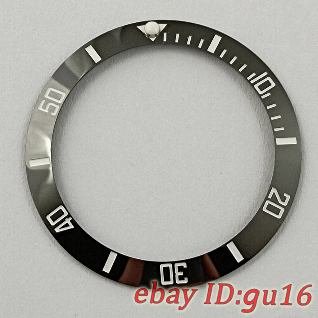 38mm black white blue green gold ceramics bezel insert fit 40mm automatic watch