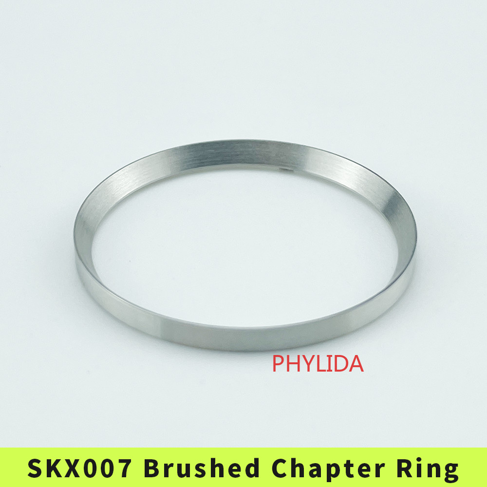 NEW SKX007/SRPD Unmarked Silver Chapter Ring Brushed Finish Stainless Steel