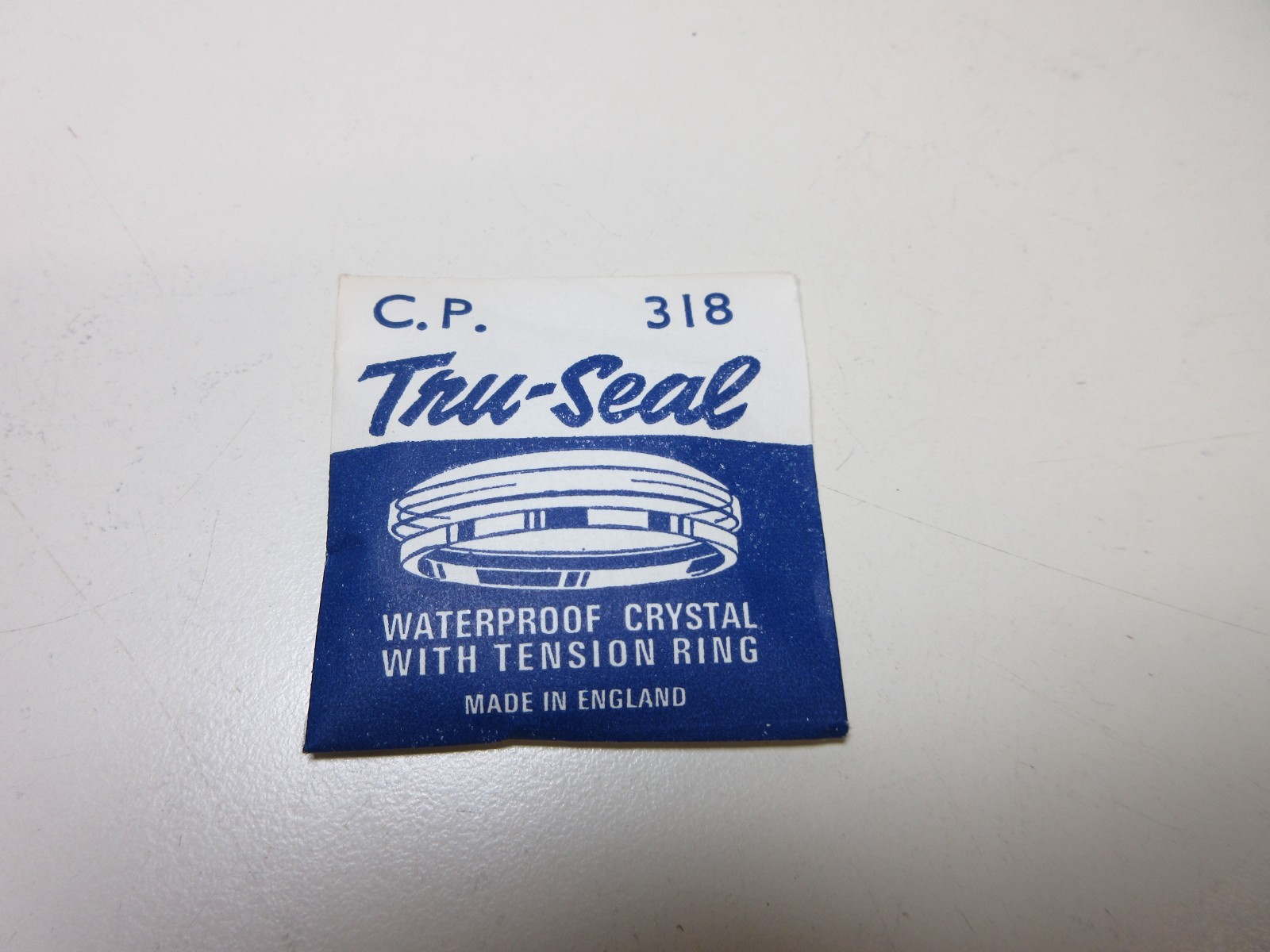 TRU SEAL ROUND WATCH CRYSTAL CP 318 WATERPROOF WATCHMAKER REPLACEMENT PART #352