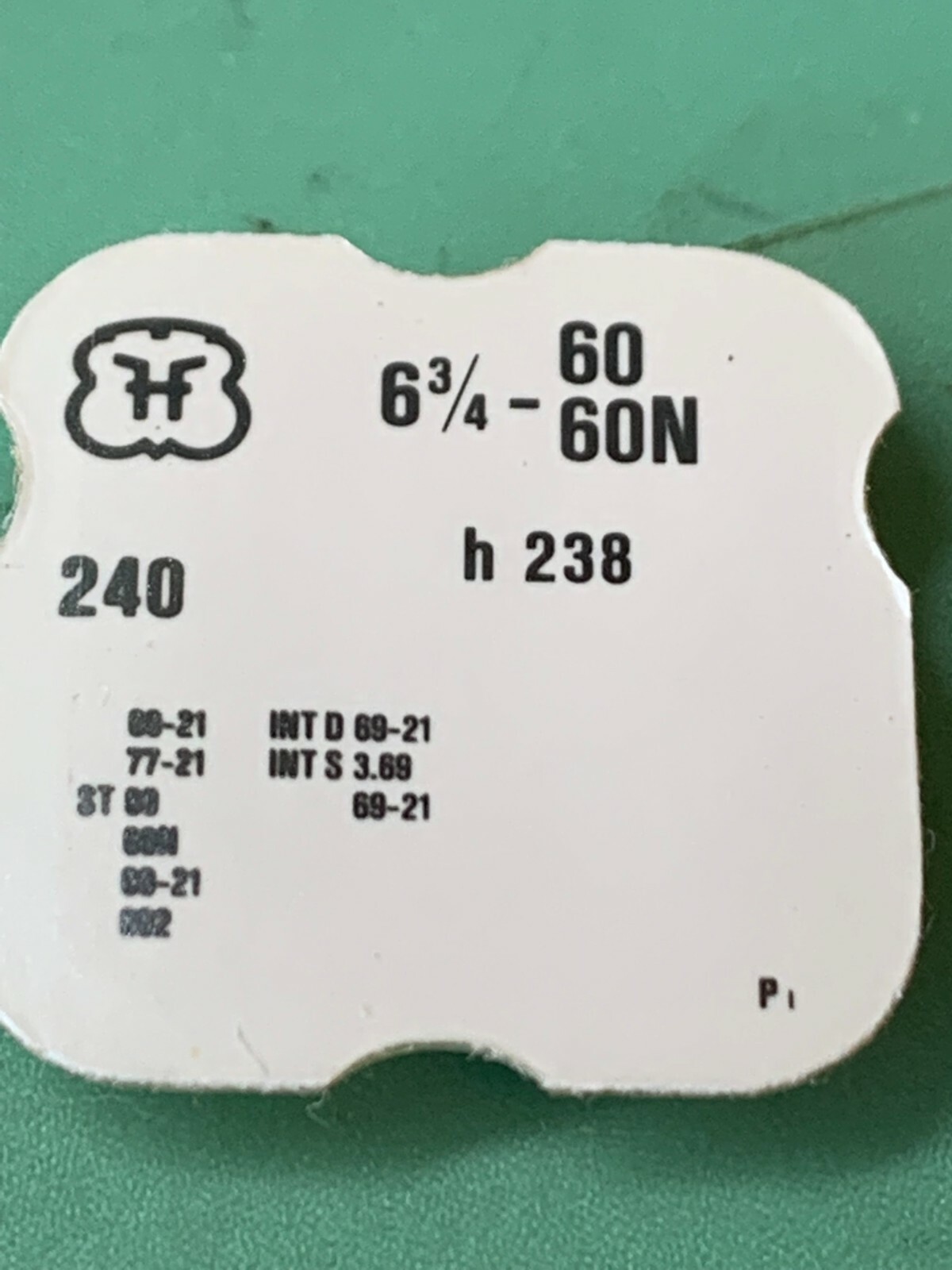 FHF ST Cal 60 60N Part 240 Cannon Pinion NOS