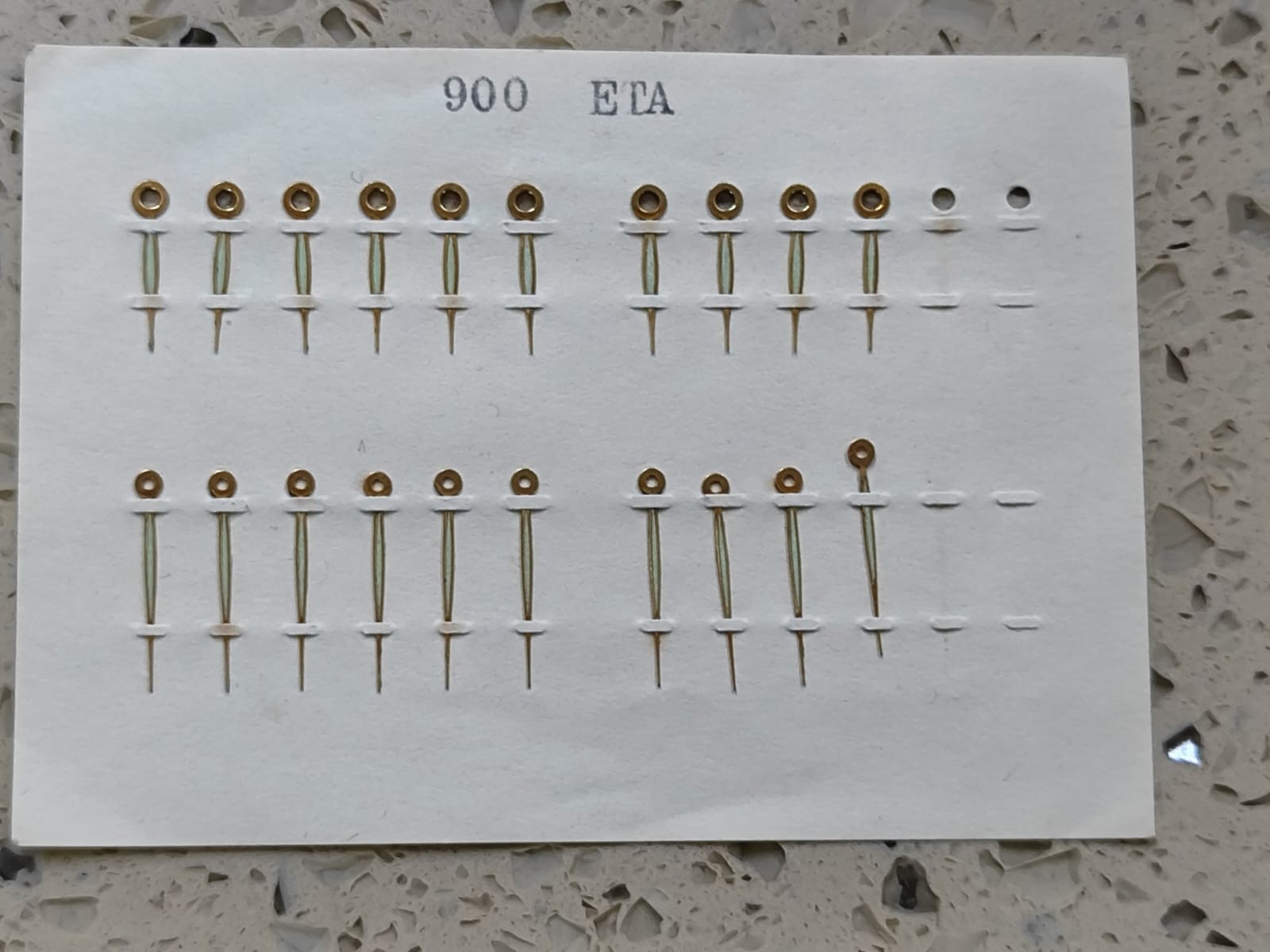 Vintage ETA 900 Movment wind Part Lot Set hands Gold /Green Swiss Original NOS