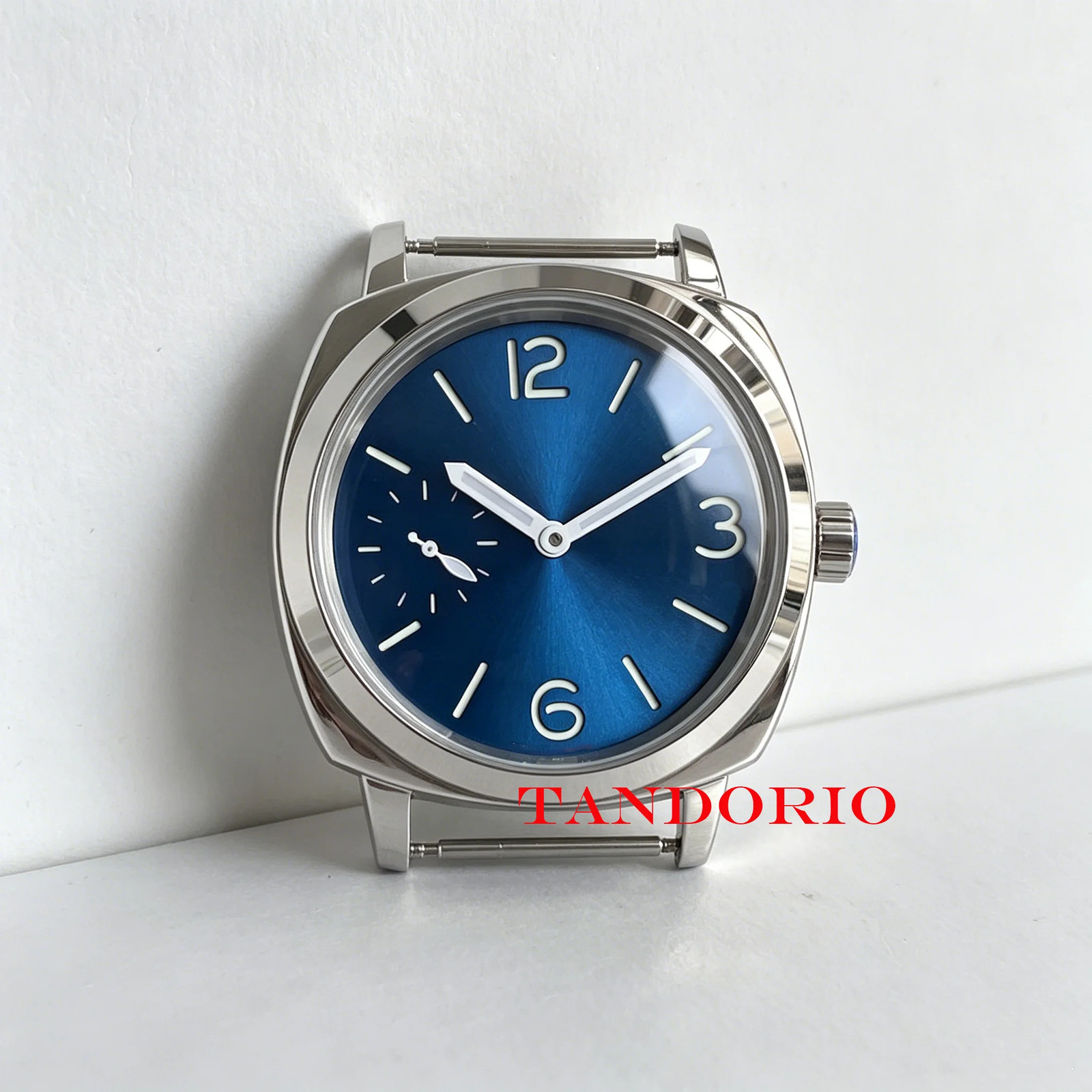 Tandorio New 42mm Stainless Steel Square 6497 Watch Case For ETA 6497 ST3600