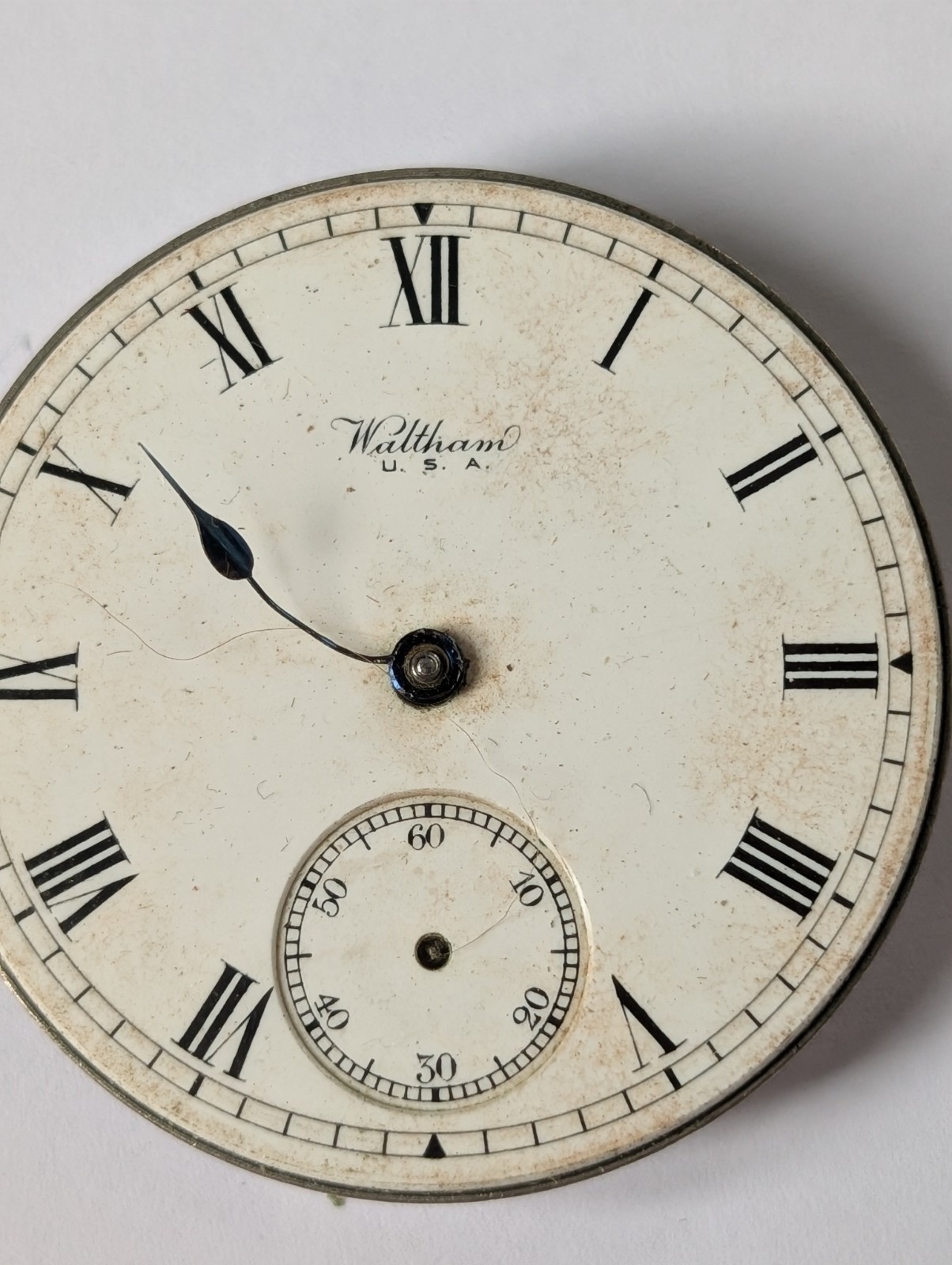 Vintage Waltham Equity 16s 7J Pocket Watch Movement (Spares/Repairs/Good Bal.)
