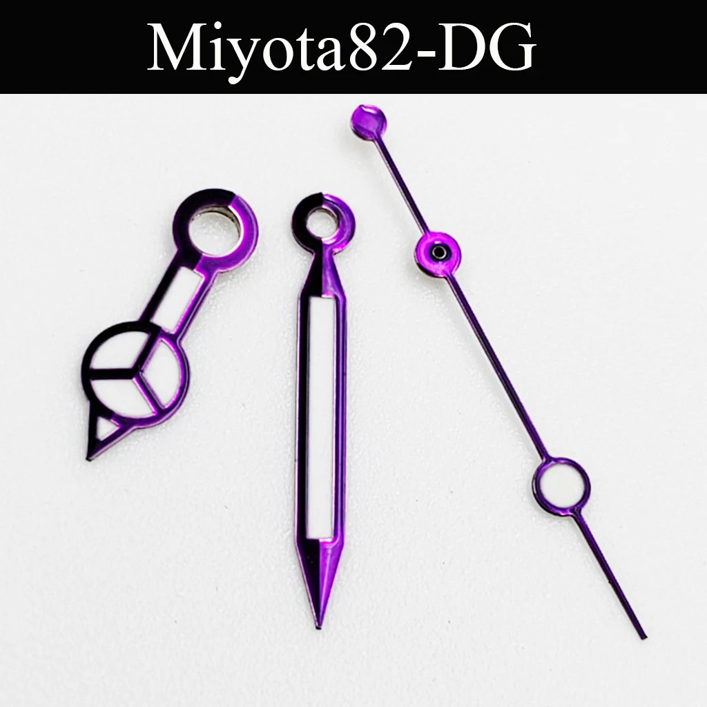 Purple Watch Hands Green Luminous For NH35 NH36 ETA 2824 2836 Watches Pointer