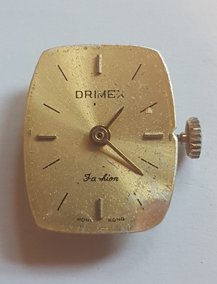 Vintage Ladies Drimex Mechanical Watch Movement Made In Hong Kong For Repairs