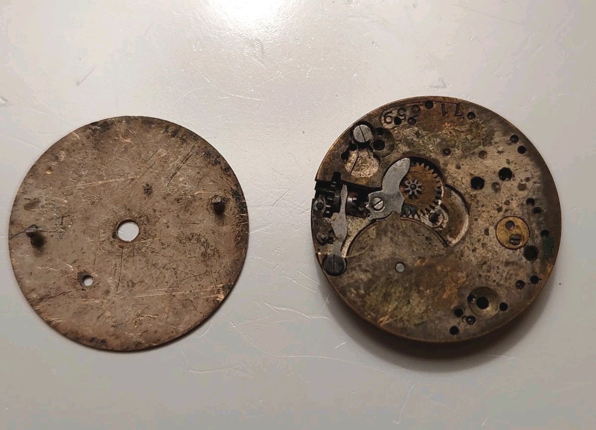 Vintage WWII Citizen Japanese Watch Movement and Dial