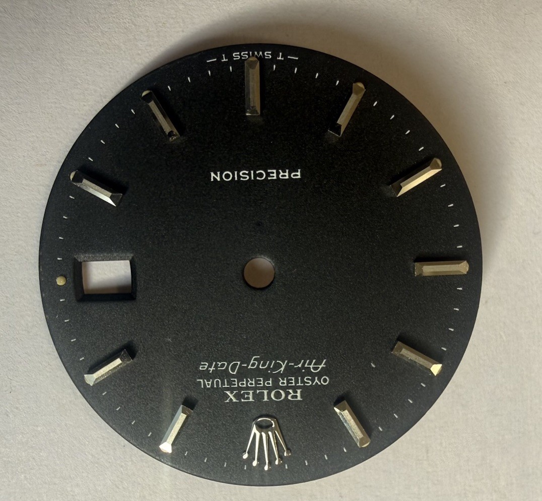 Vintage Rolex Oyster Perpetual Air King Date Matte Black Fit Rolex Caliber 1525