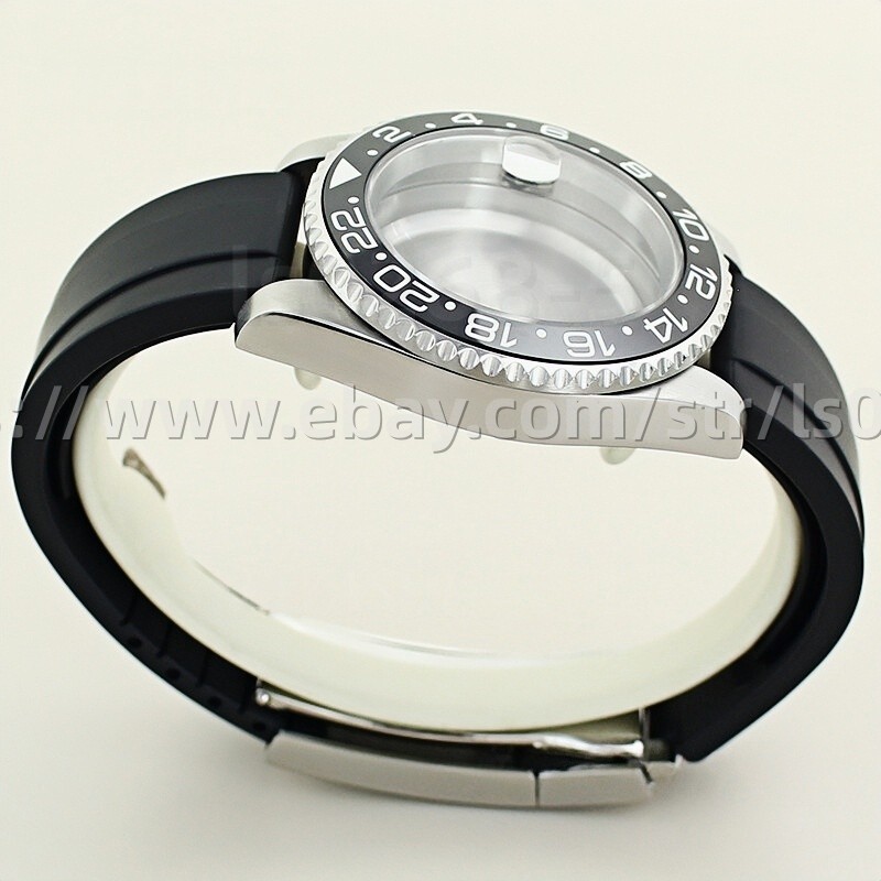 40mm Watch Case Mod Sapphire Glass Ceramic Bezel For NH34 35 36