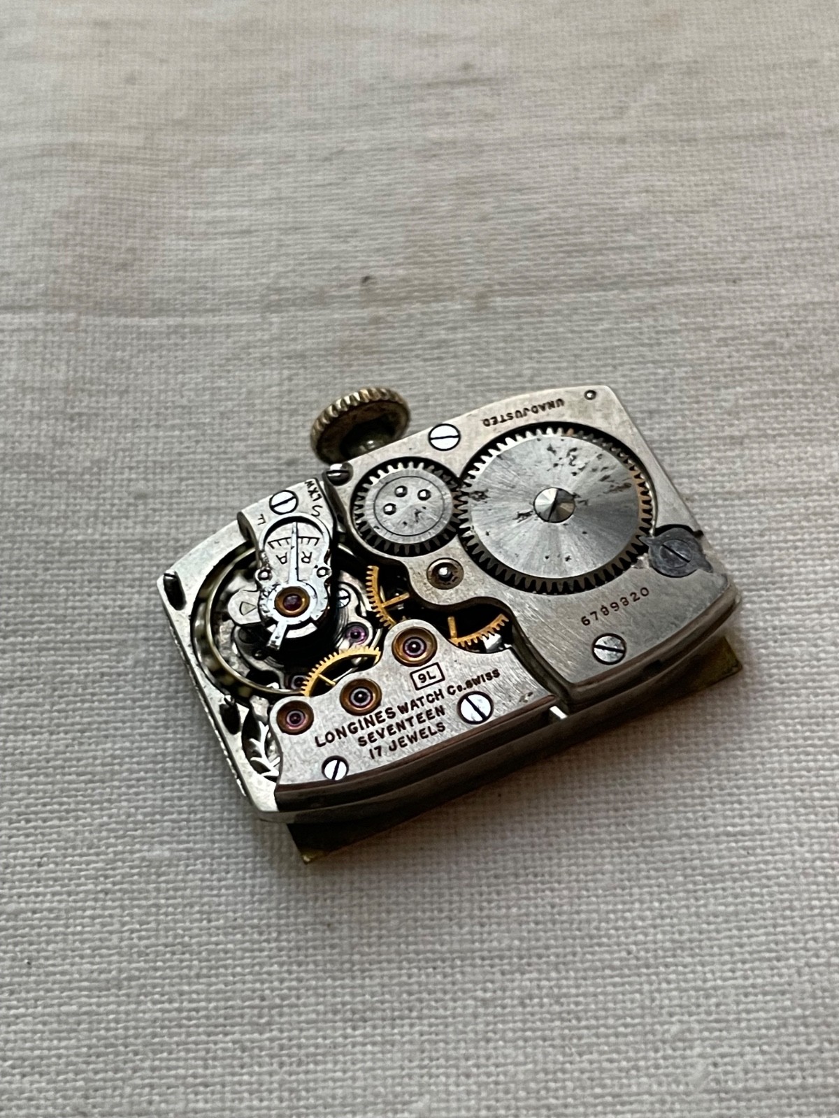 Longines 9L – movement for mens watch AS IS,GOOD BALANCE, lot 2506