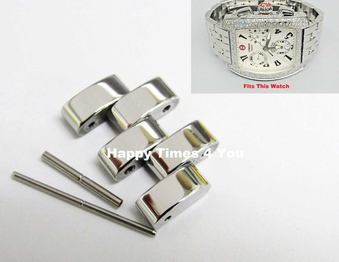 20mm Michele Urban XL Diamond Chronograph Watch Sizing Link