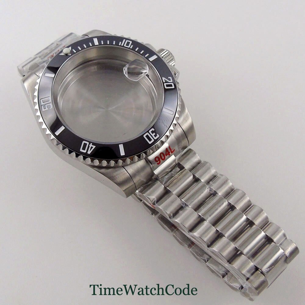 40mm Sapphire Watch Case 316L Strap fit NH35 ETA2824 PT5000 Miyota8215 DG2813