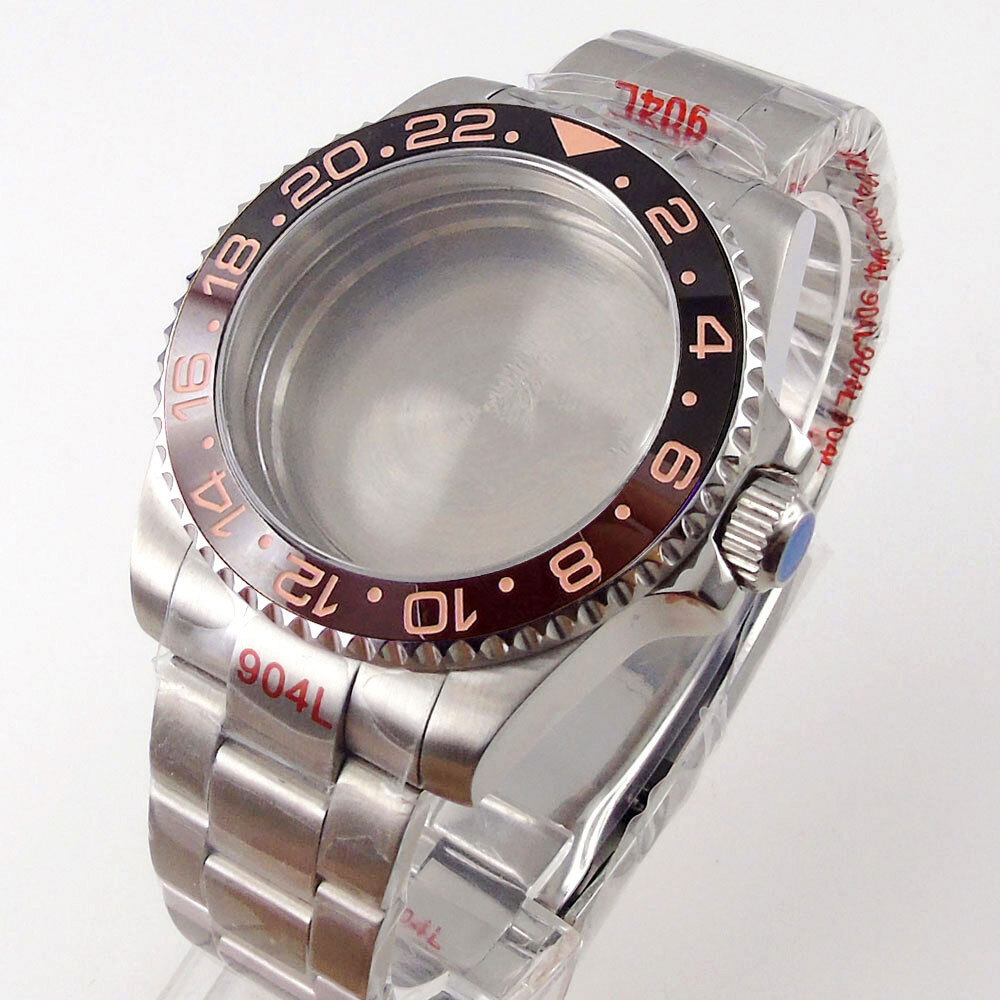 Tandorio 40mm Watch Case 20ATM Diver Sapphire Glass Fit Auto NH35 NH36 PT5000