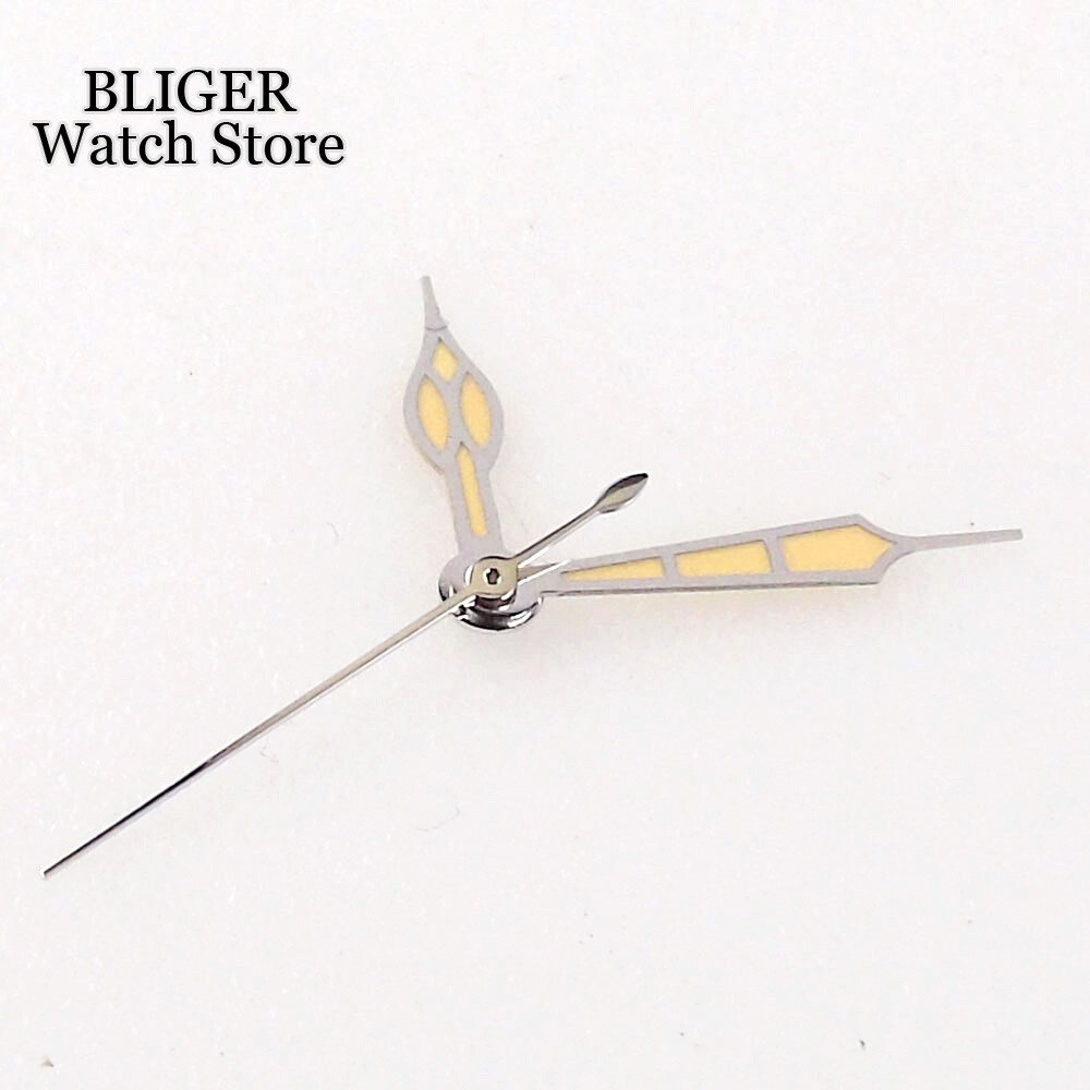 New Luminous Silver Yellow Watch Hand for NH35A NH36A NH70 NH72 NH38 Watch Parts