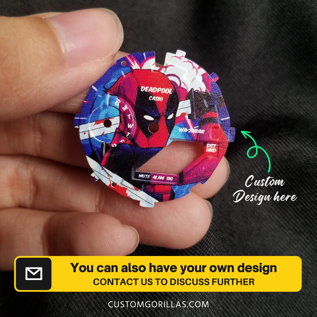 CasiOak Replace Dial G Shock GA 2100 With Custom Logo Deadpool