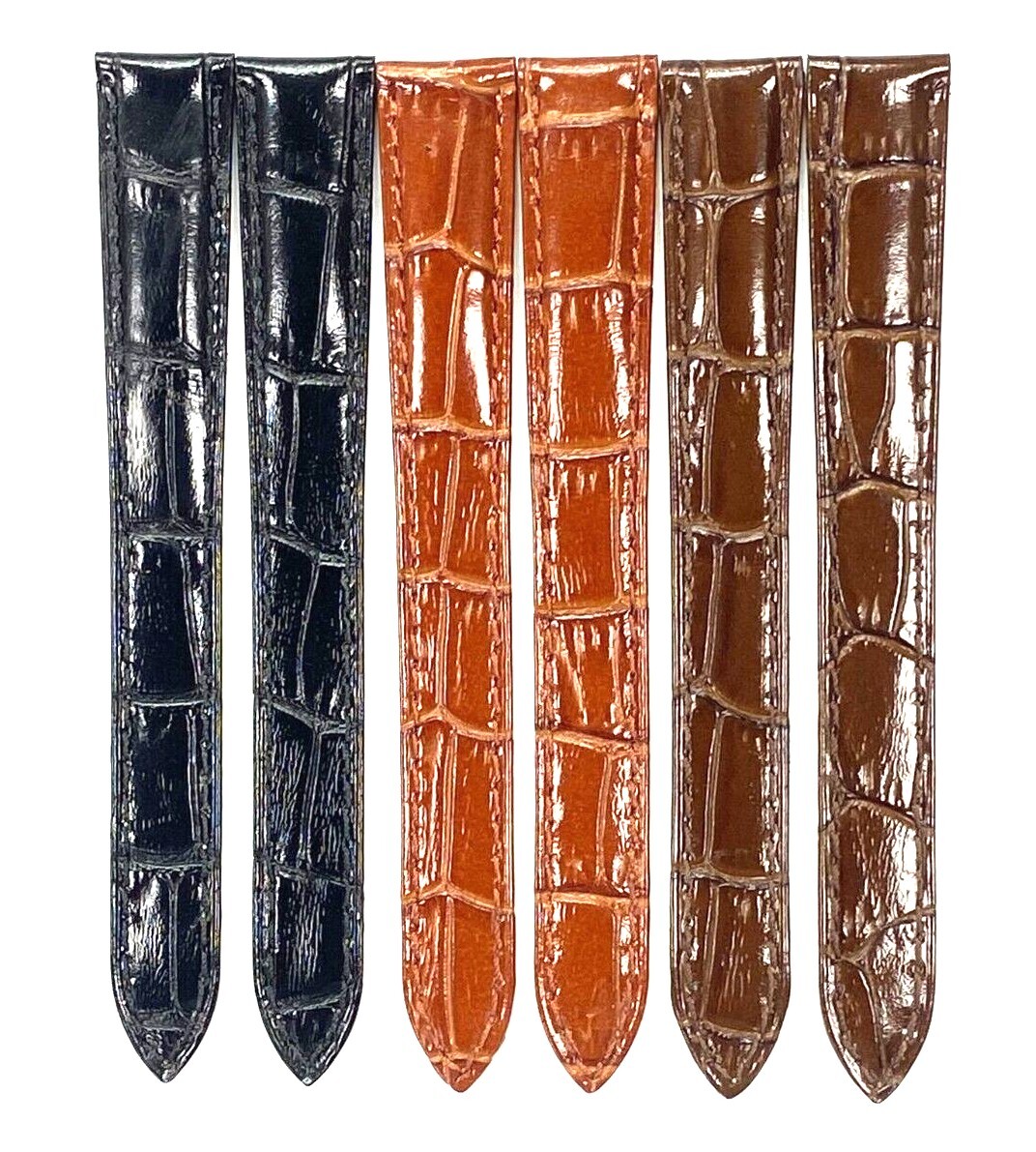 Watch Band Genuine Leather Alligator Grain fit Cartier Watch 14X12MM