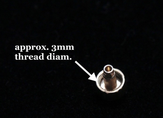 MAURICE LACROIX Yellow Screw-Down Watch Crown Tap 11/0.78mm 3.0mm Diam. 2.6mm Ht