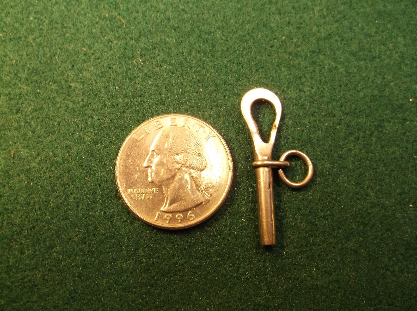 #2 of 2, VERY NICE ANTIQUE VICTORIAN ERA POCKET WATCH KEY, NICKEL PLATED STEEL