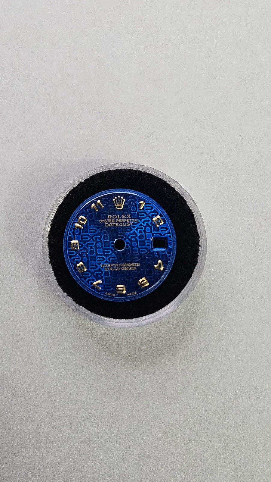 Genuine Rolex 26mm Ladies Blue Jubilee Dial With Gold Arabic Numbers