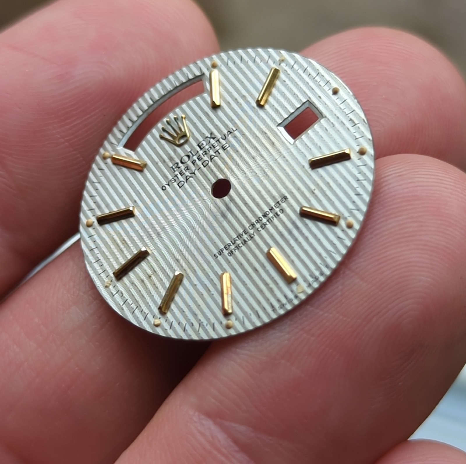 Rolex Oyster Perpetual Day Date 18038 Tapestry Dial Part Used (N44)