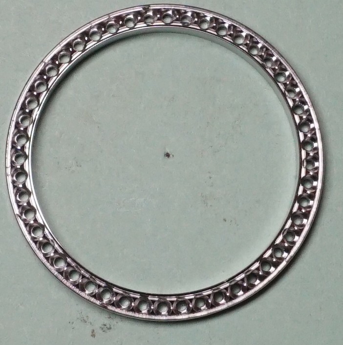 AFTERMARKET for Rolex DateJust DAY/D Steel Bezel Ring /Frame MEDIUM 30mm Dim NOS
