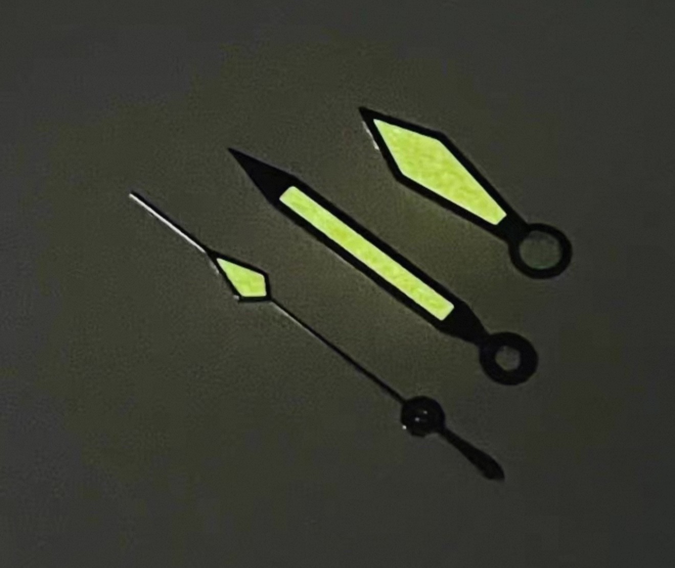1 Set Luminous Watch Hand Set Silver Yellow 8x12x13mm For ETA 8200