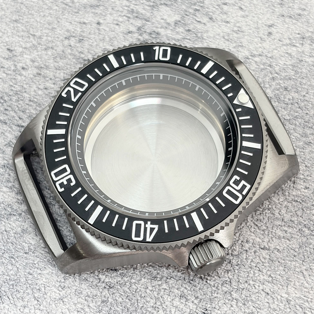 42mm Titanium NH35 Pilot Black Sapphire Glass Mod Watch Case 39mm for NH36/38