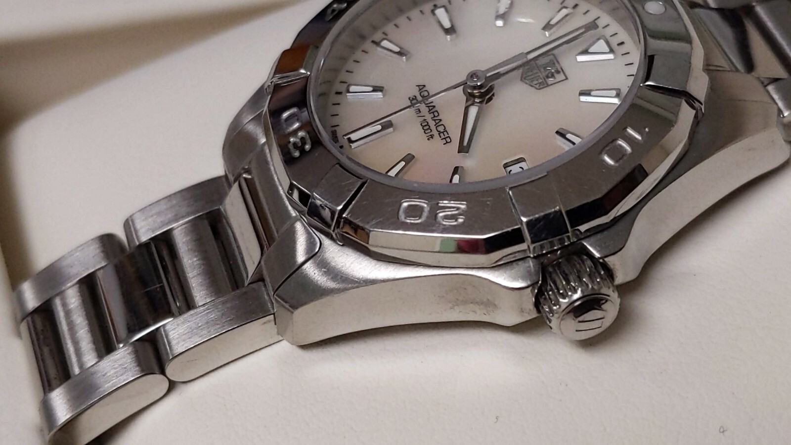 Tag Heuer Aquaracer Ladies watch S/S watch, with extra links great condition
