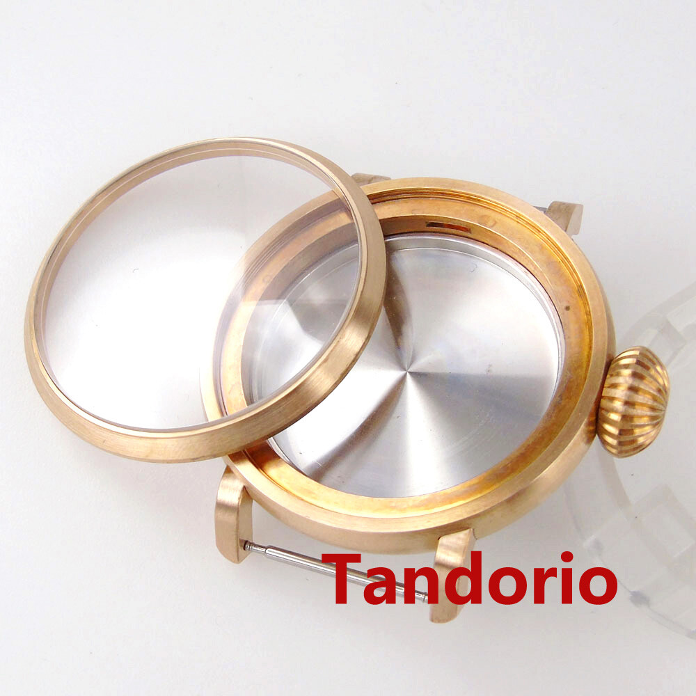46mm Solid Cusn8 Bronze/Stainless Steel Watch Case fit NH34 NH35 ETA 2824 PT5000