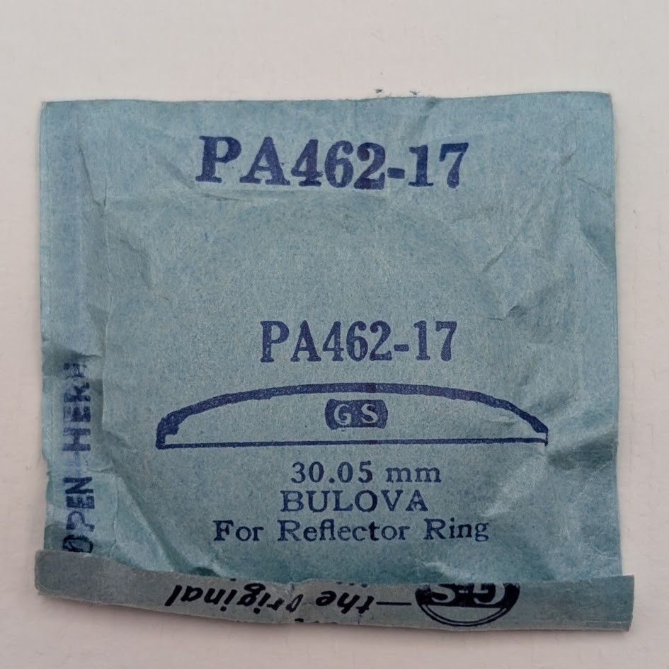 G&S Watch Replacement Crystal Bulova PA462-17 30.05MM NOS For Reflector Ring