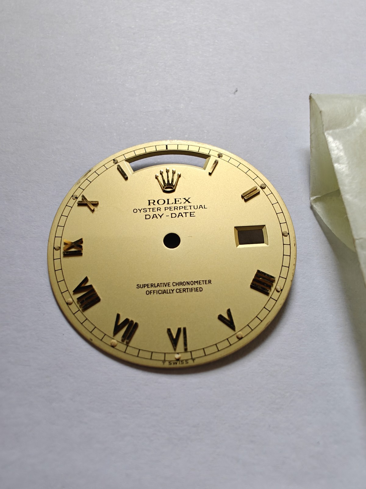 Genuine Rolex Dial & hands set Day-Date Champagne Gold Roman 18038 18238