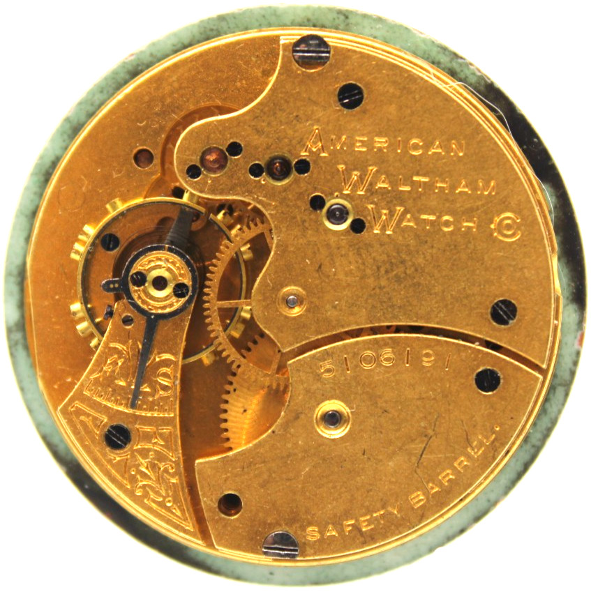 1891 WALTHAM POCKET WATCH MOVEMENT 5106191 GRADE: L 6s 11j (QB2)