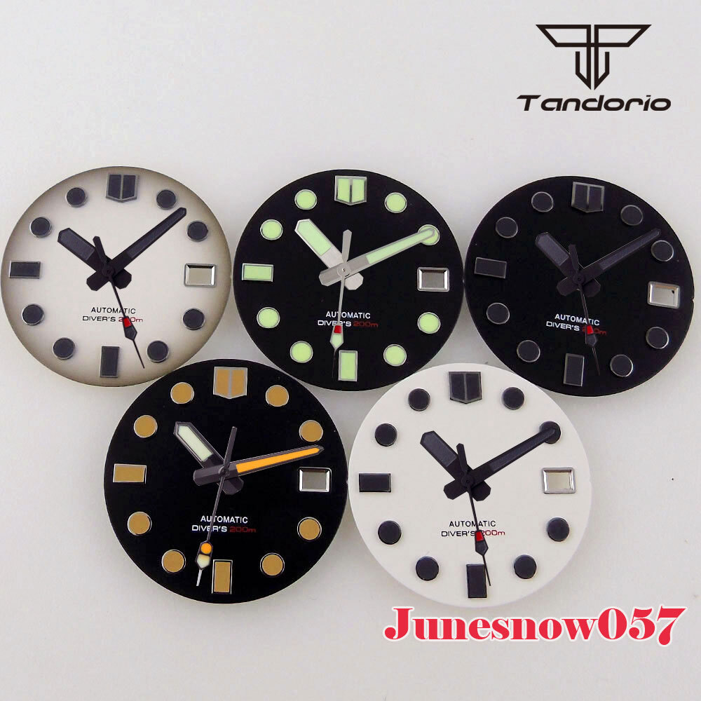 Accessories Parts 29mm Sterile White/Black Men Watch Dial Fit NH35A NH36A SKX007