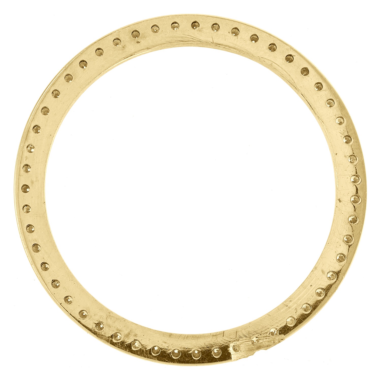 10K Yellow Gold U-Cut Fluted Diamond Bezel For Rolex Day-Date 36mm Watch 1.30 CT