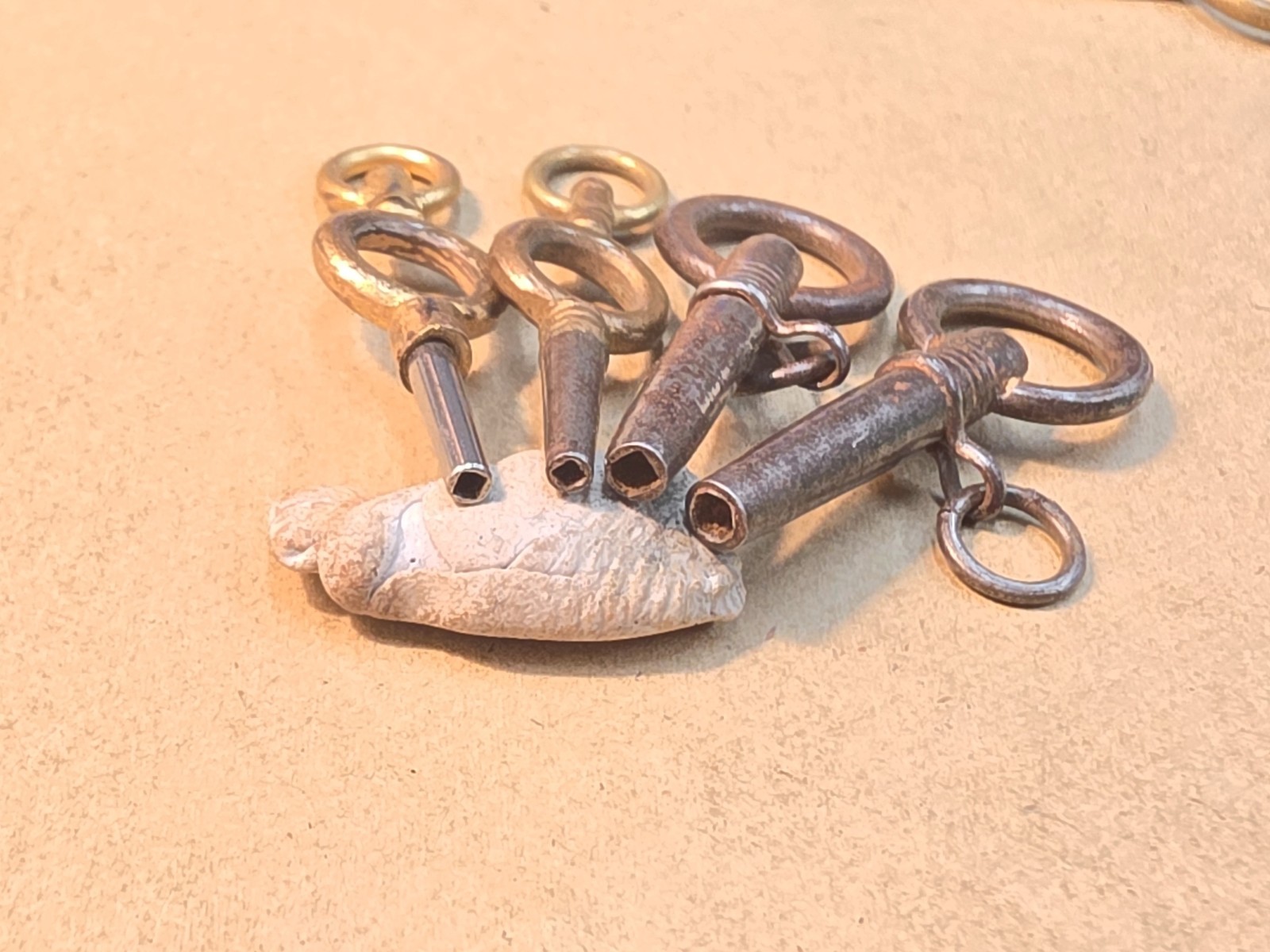 Lot Of 4 Vintage/Antique Pocket Watch Winding Keys-Mixed Sizes