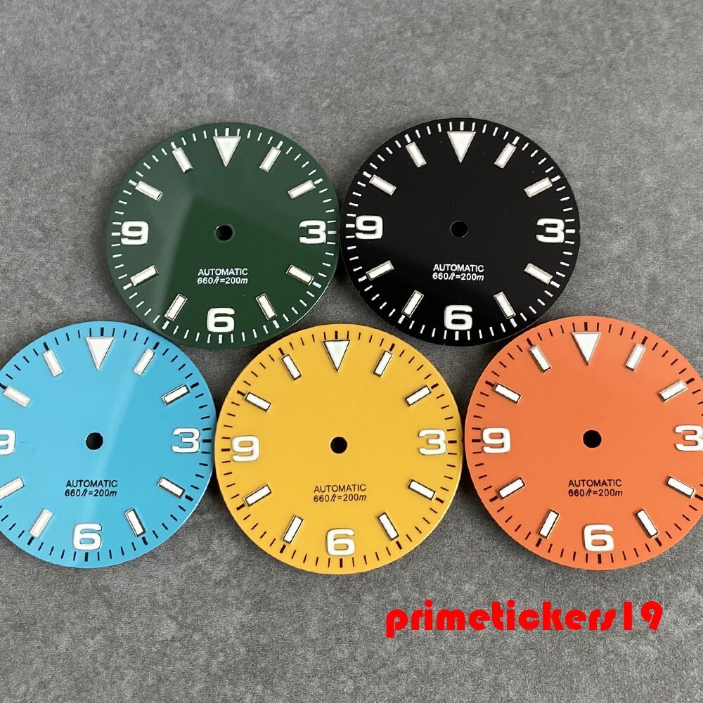 29mm Watch Dial+Hands Set Luminous Fit NH35 Miyota82 ETA2824 PT5000 Multicolored