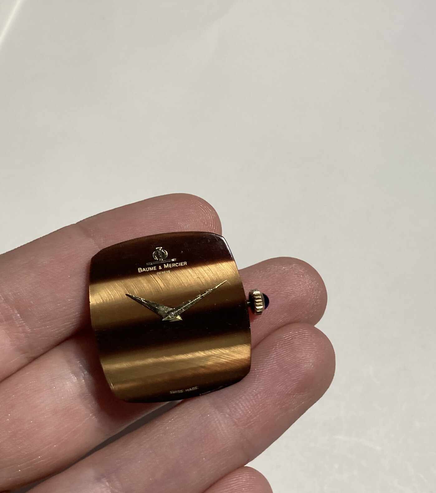 BAUME & MERCIER Cal 1050 17J Men’s Watch Movement w/ Tiger Eye Dial
