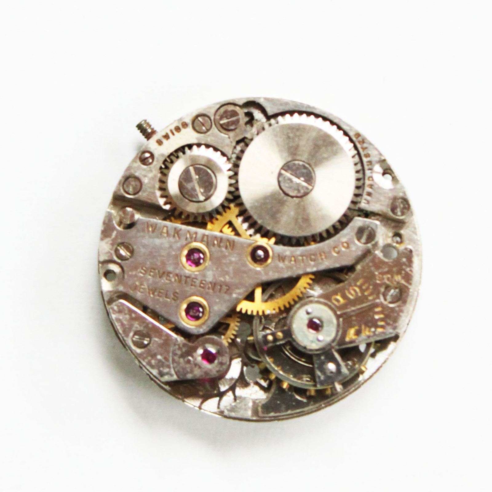 Genuine Vintage Wakmann Swiss Cal. Model WOG 17 Jewels Mechanical Watch Movement