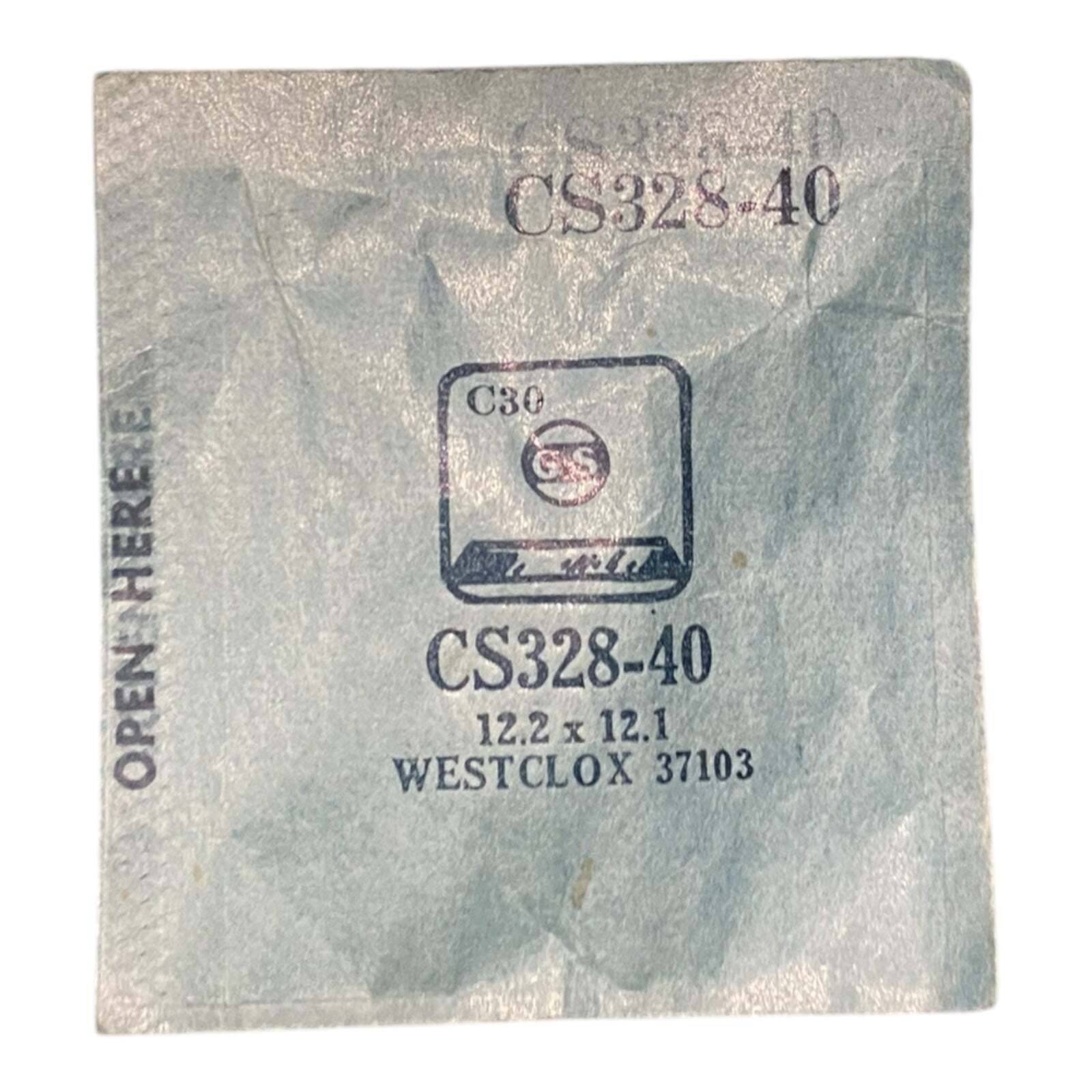 Germanow-Simon Mach (GS) CS328-40 Watch Crystal 12.2×12.1 NOS Part Westclox