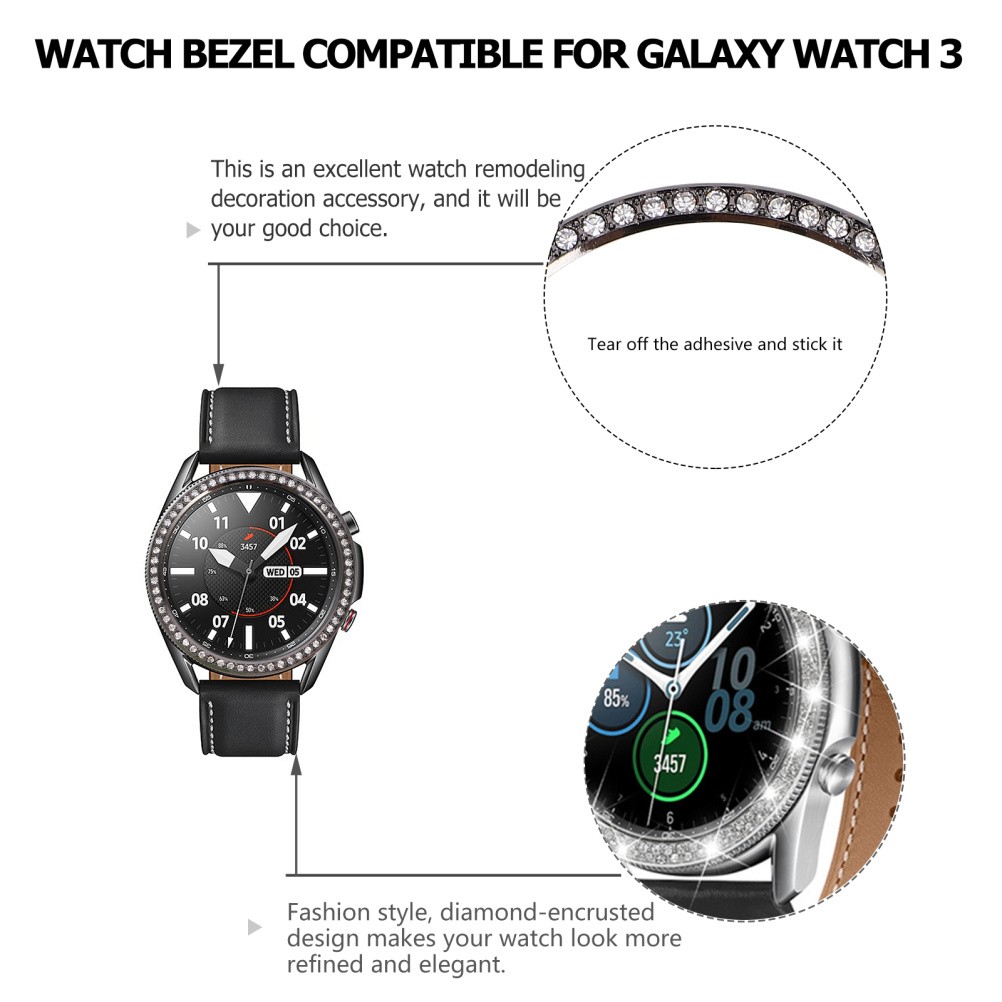 1Set Lightweight Black Watch Bezel Ring Alloy Durable Fashion Watch Accessory