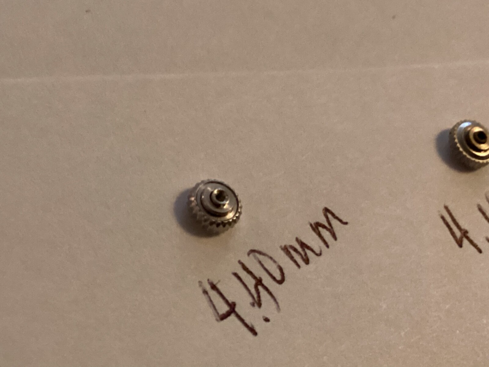Wittnauer 3 white watch crowns 4.4mm to 4.6mm parts