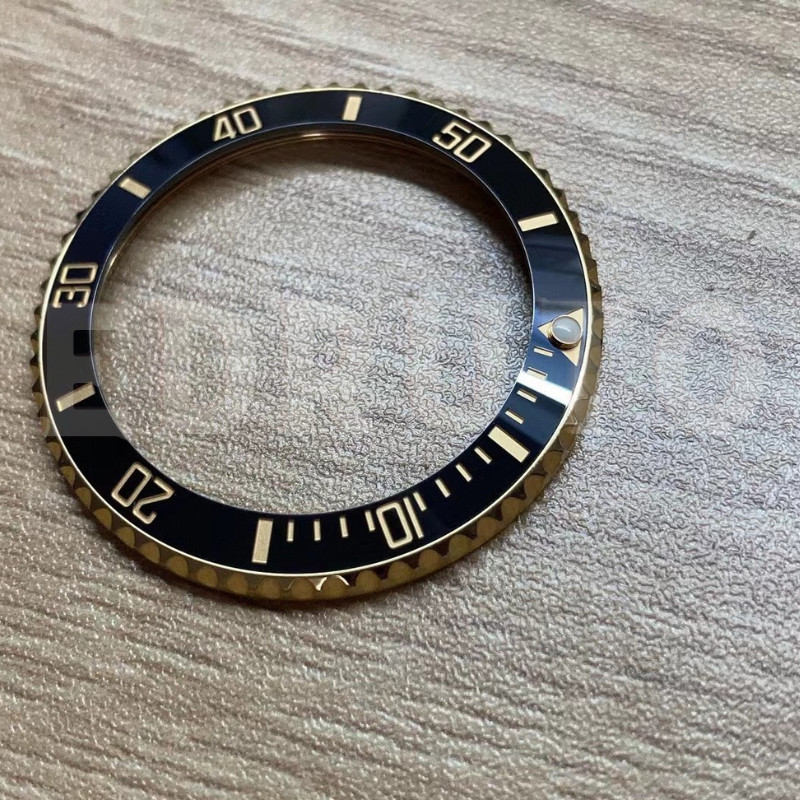 Replacement Watch Bezel Insert Fits Rolex Submariner 40mm 116613LN Black/Gold