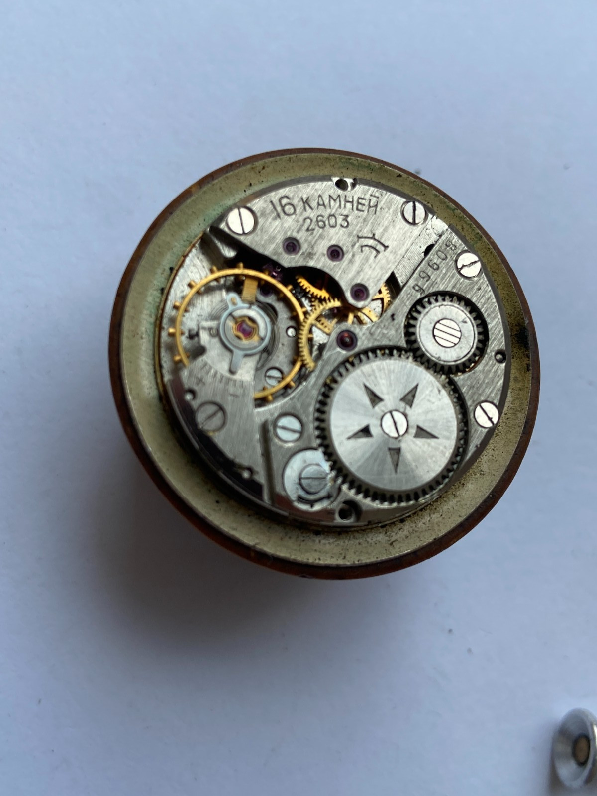 VINTAGE MEN WRIST WATCH FOR PARTS MOVEMENT RAKETA CCCR PAKETA CAL. 2603 16J