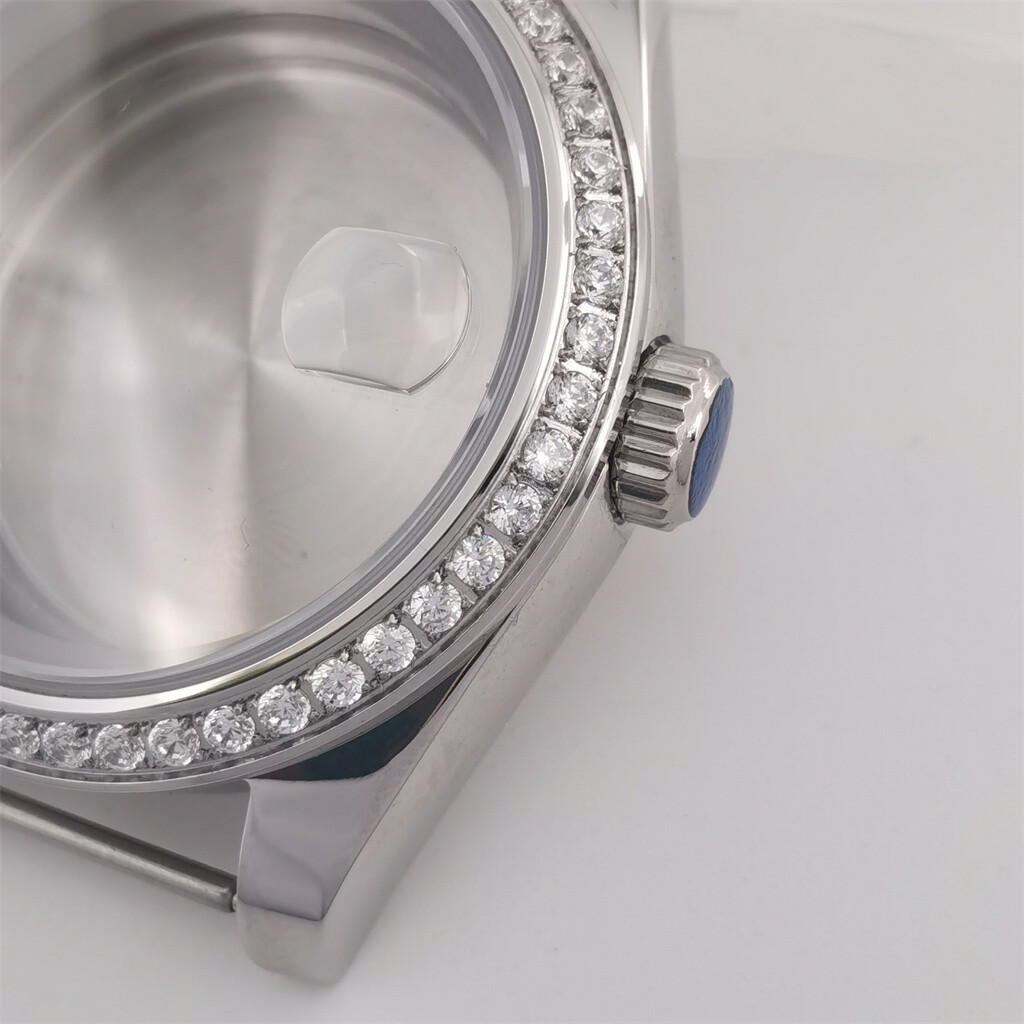 36mm39mm Diamond bezel watch case fit NH35 NH36 ETA2824/2836 DG2813 Miyota 8215