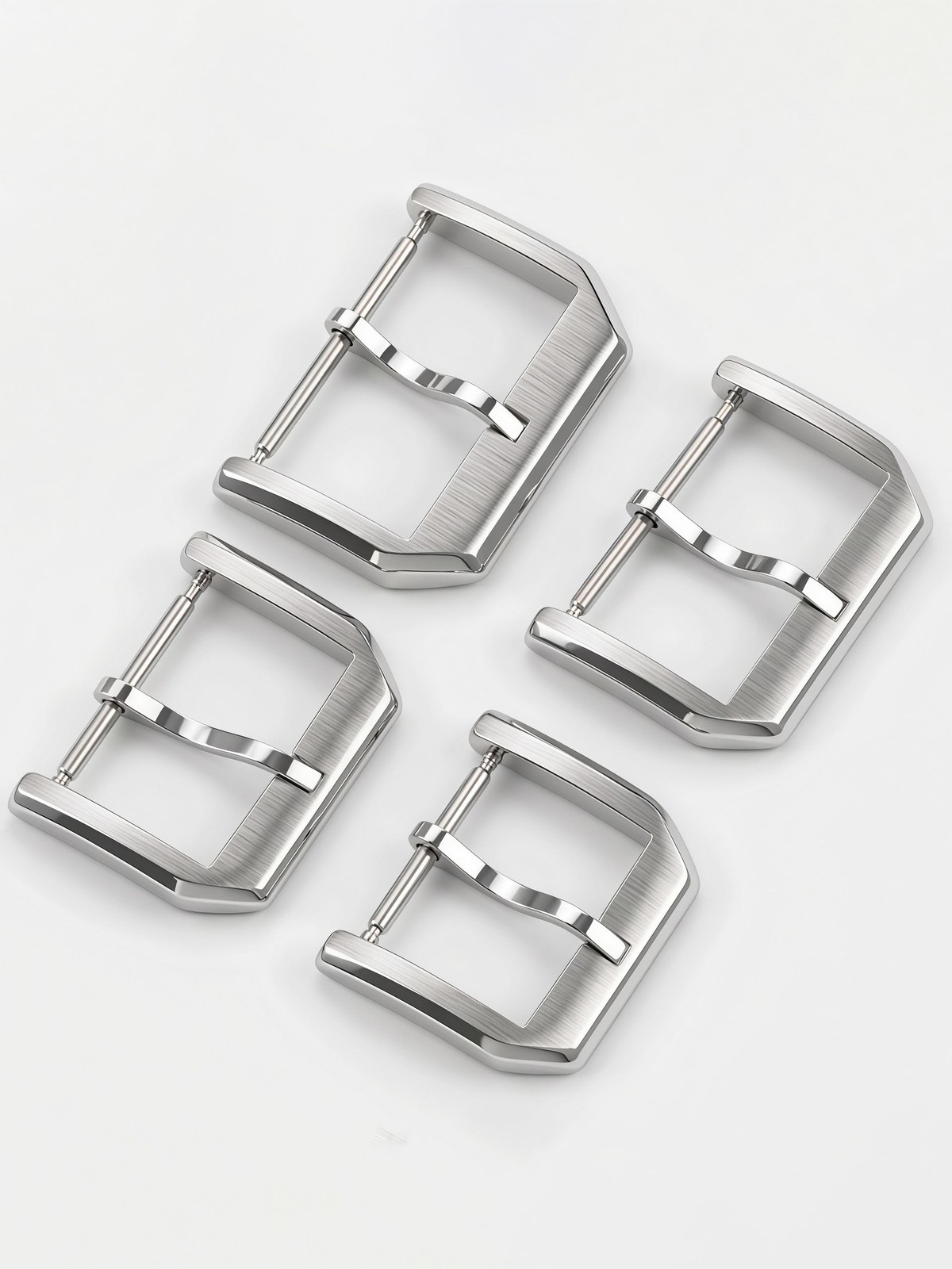 316L Stainless Steel Watch Buckle 16 18 20 22mm Pin Clasp Leather Strap Men