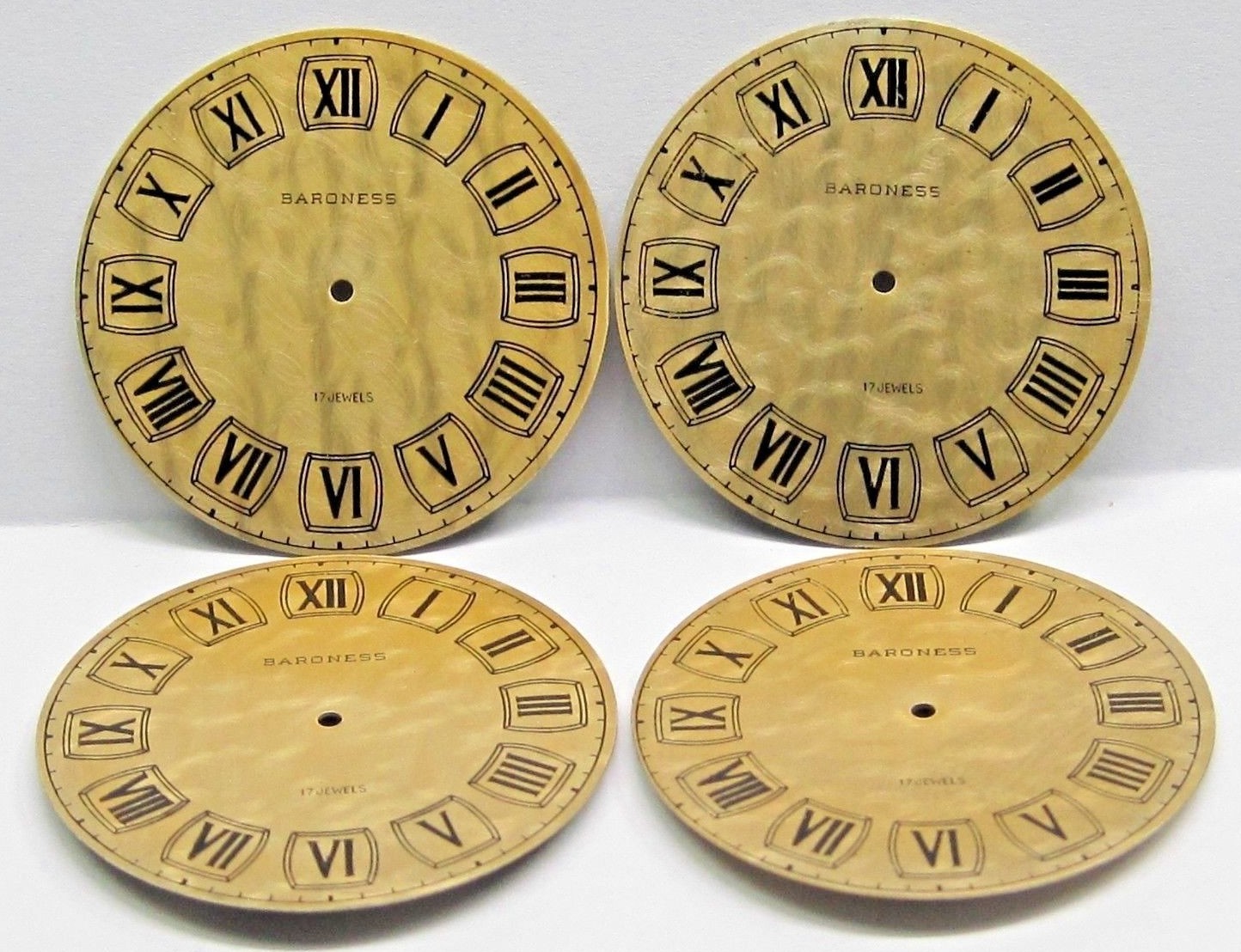 4-Vintage Gents Baroness 17 Jewels Watch Dial, 38 mm