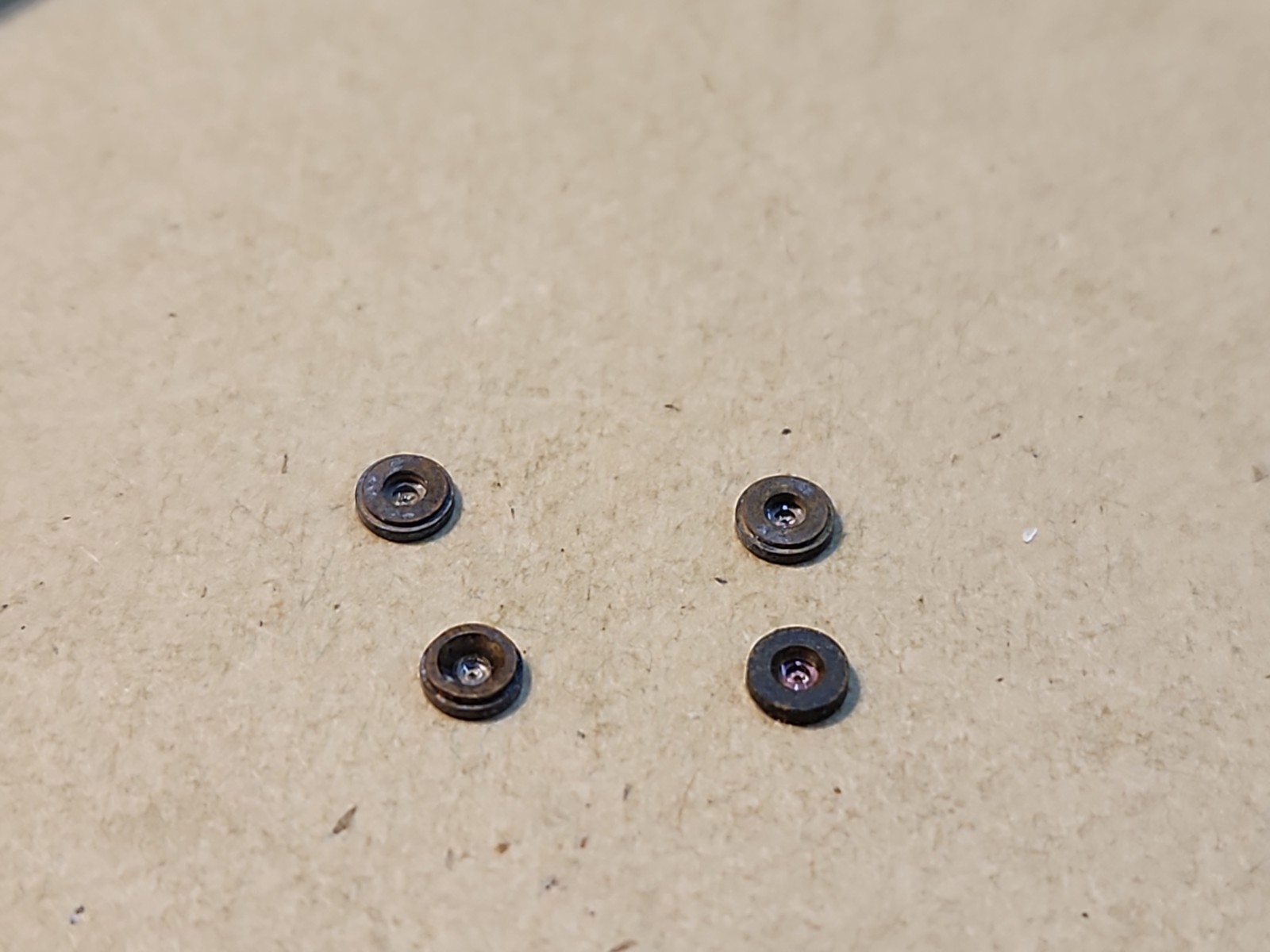 Lot Of 4 Rockford 18s Pocket Watch 2.71mm Diameter Hole Jewels Parts Spares
