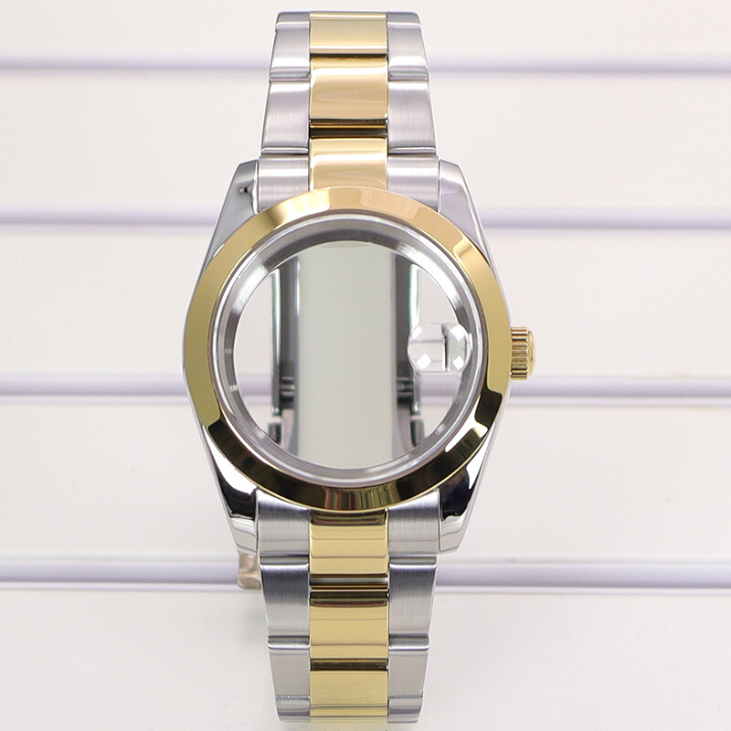 36mm/40mm Gold And Silver Watch Case Oyster Strap For Seiko Nh35 Nh36/38Movement