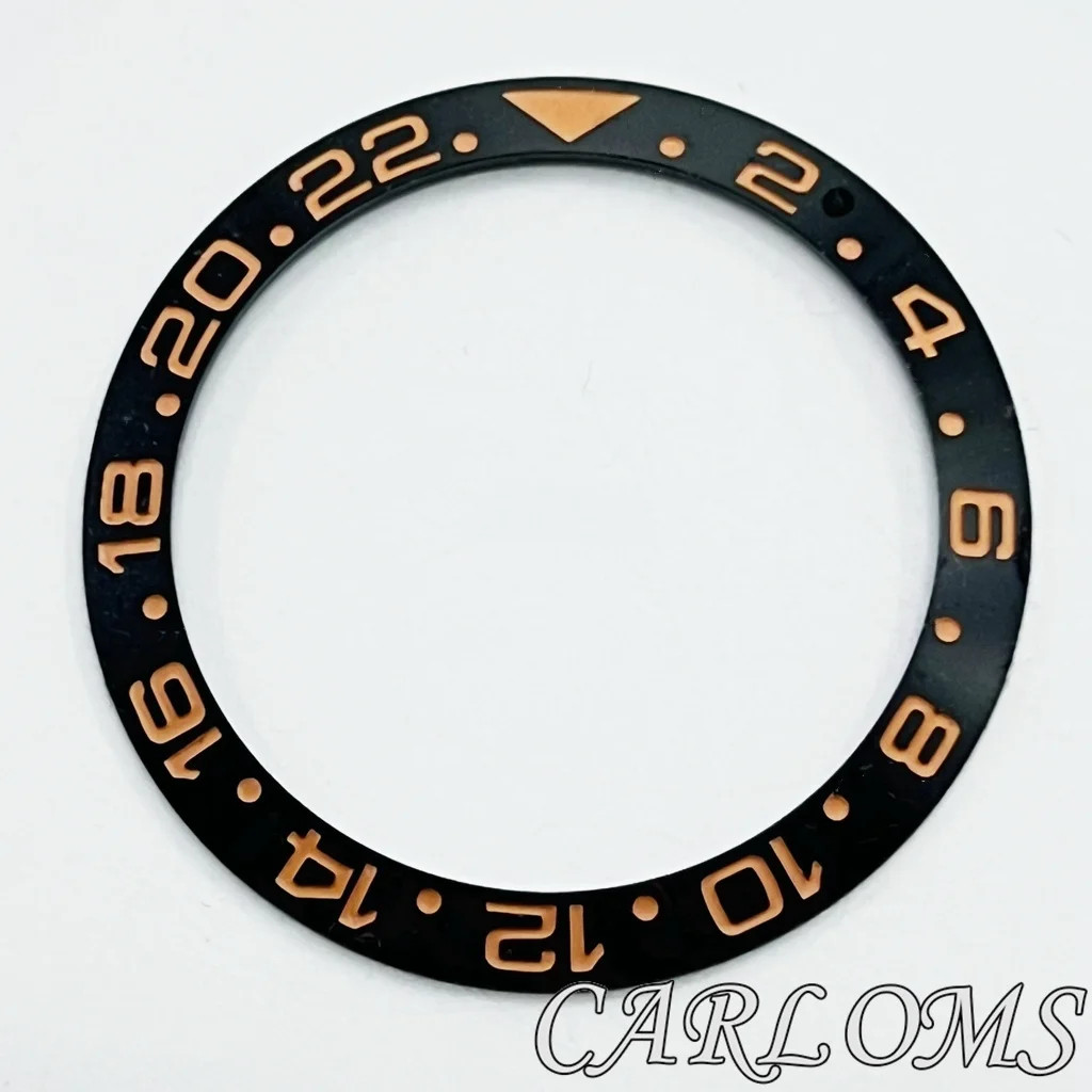 TOP 38Mm Black Brown Blue Green Yellow Orange Ceramic GMT Bezel Insert for 40Mm