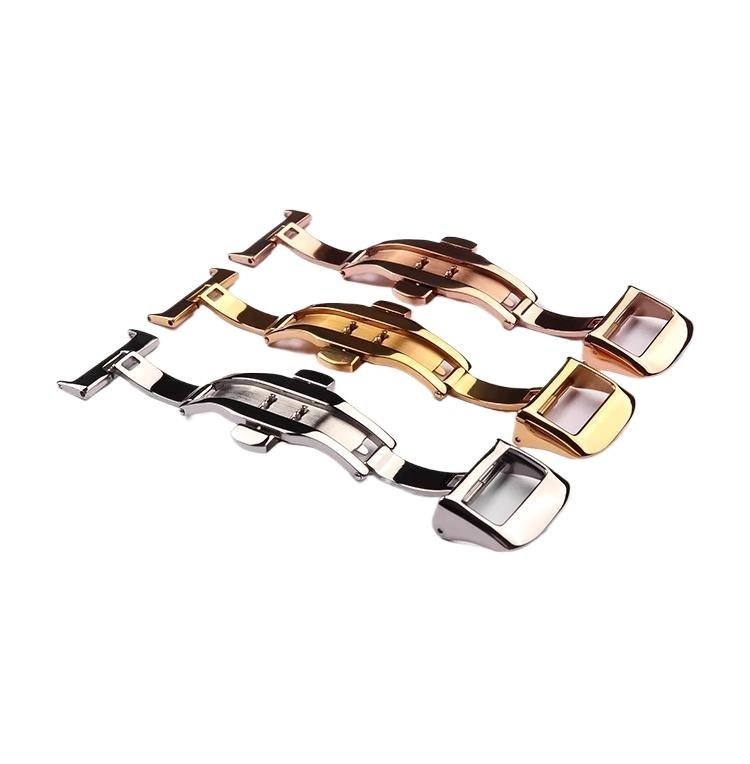 Universal Deployment Butterfly Buckle Stainless Steel Watch Clasp 16 18 20mm