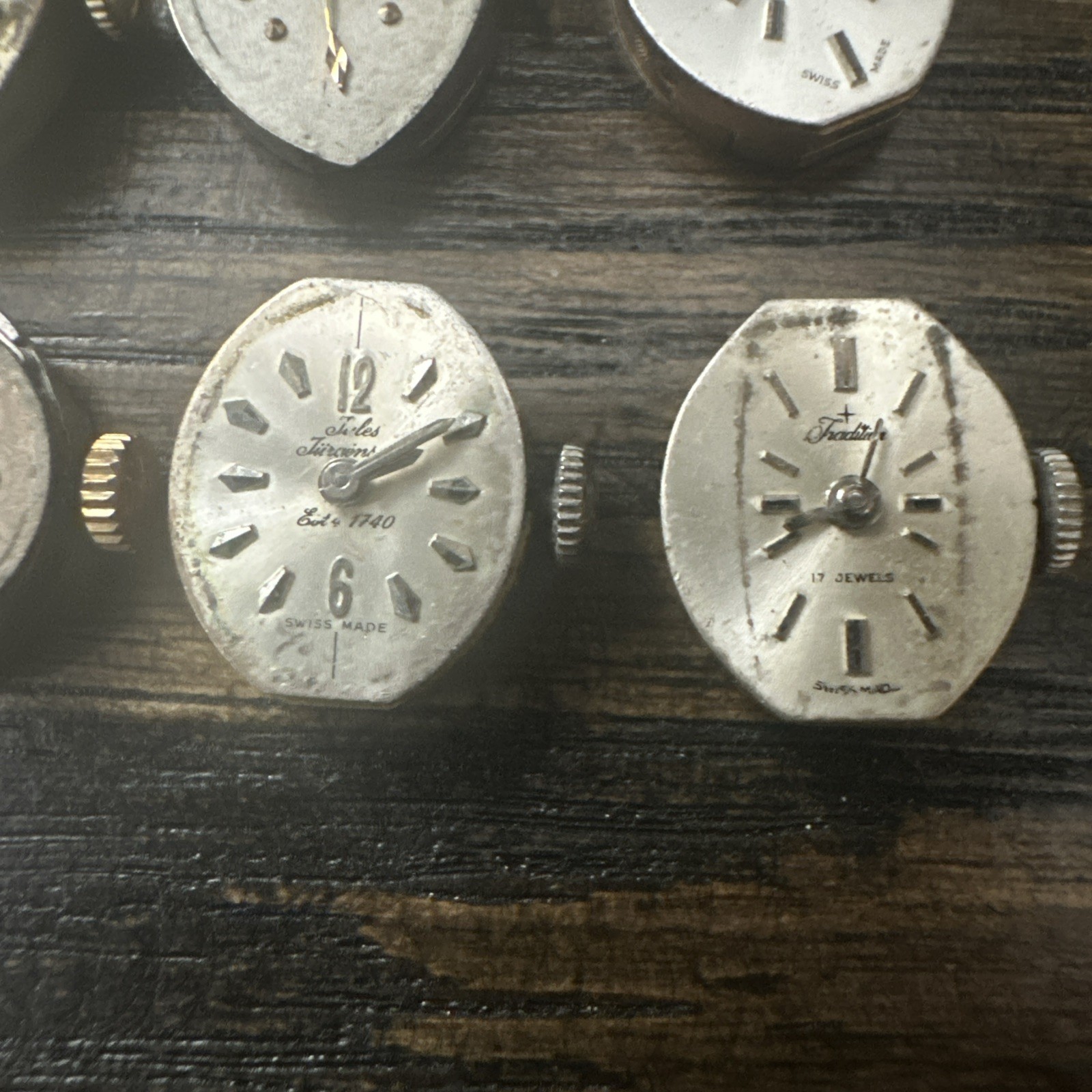 Lot of 17Watch Movement Parts Ladies Elgin Helbros Croton Variety Mechanical